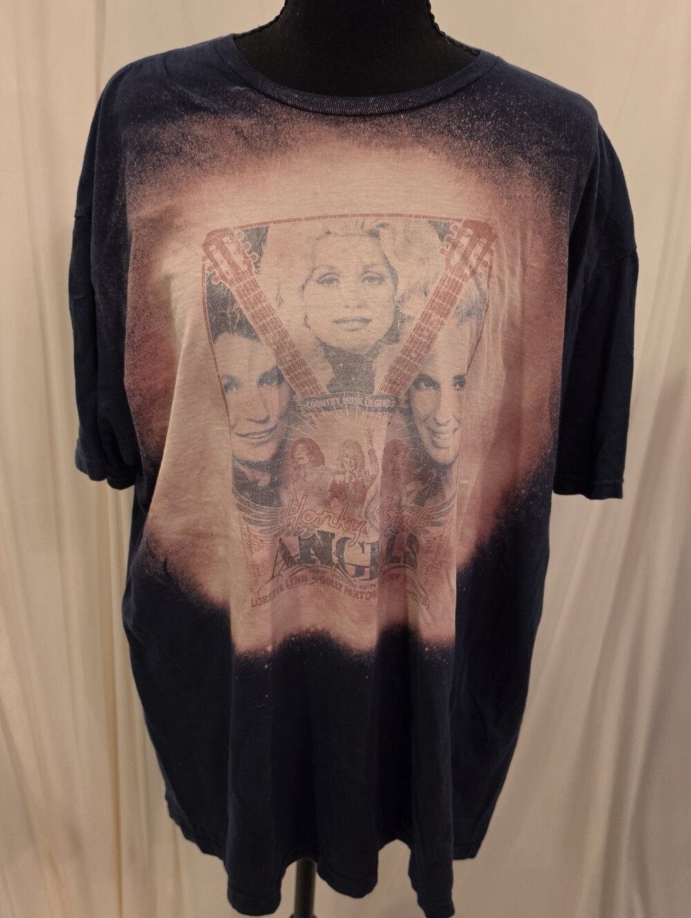Bohemian Cowgirl Honky Tonk Angels T Shirt XL Country Dolly Parton Bleach Wash